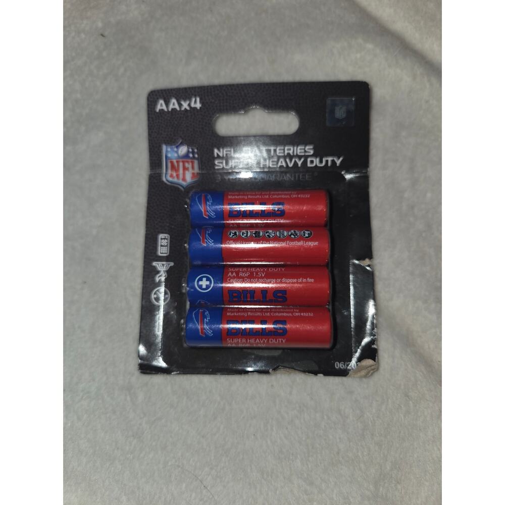 unopened Buffalo bills AA batteries NFL